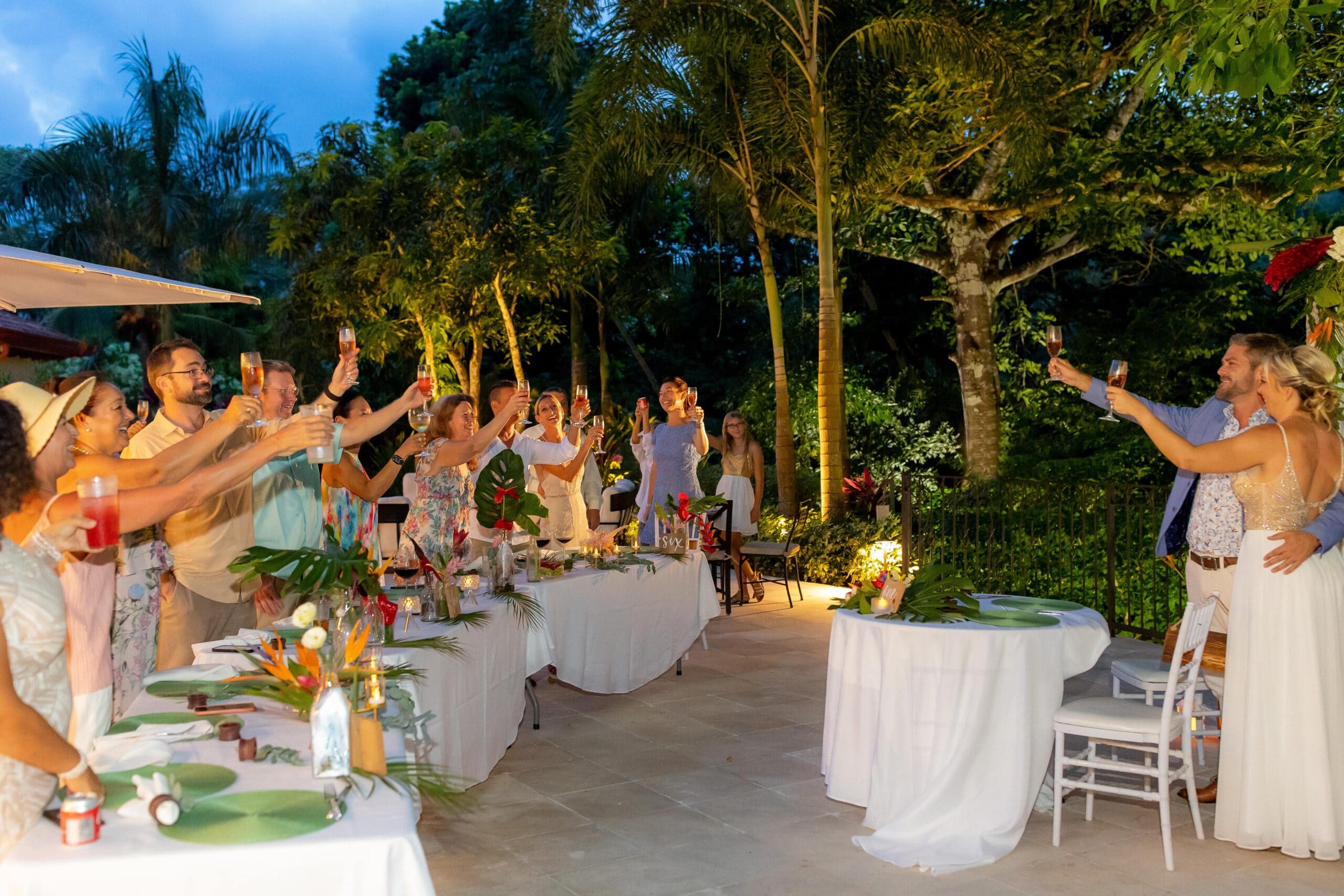Outdoor wedding reception