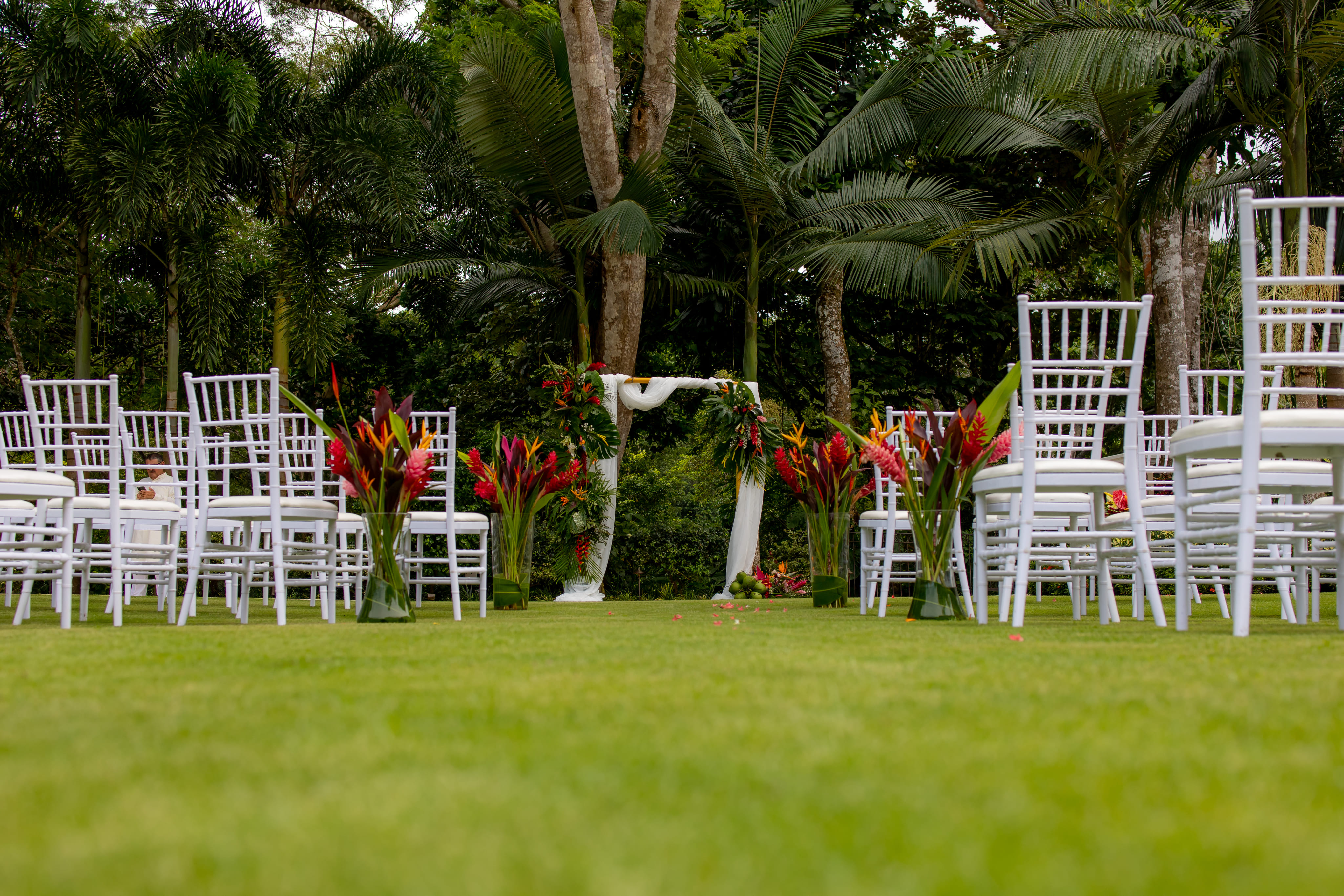 Wedding ceremony setup