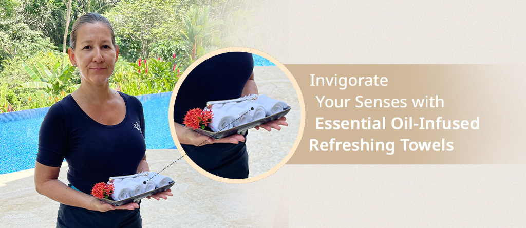Refreshing towels with essential oils