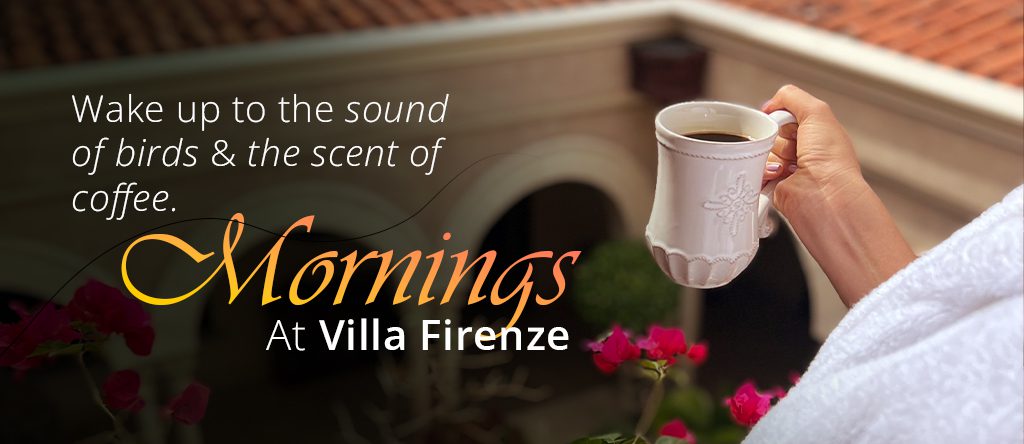 A serene, green picture of Villa Firenze | Coffee in Hand